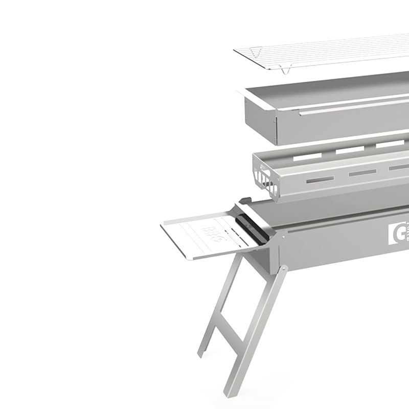 Kültéri piknik nagy 304 rozsdamentes acél grill grill