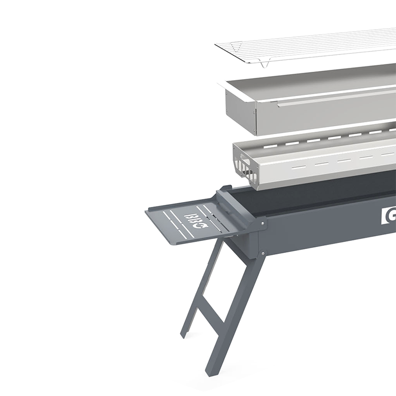 Kültéri összecsukható téglalap alakú grill grill