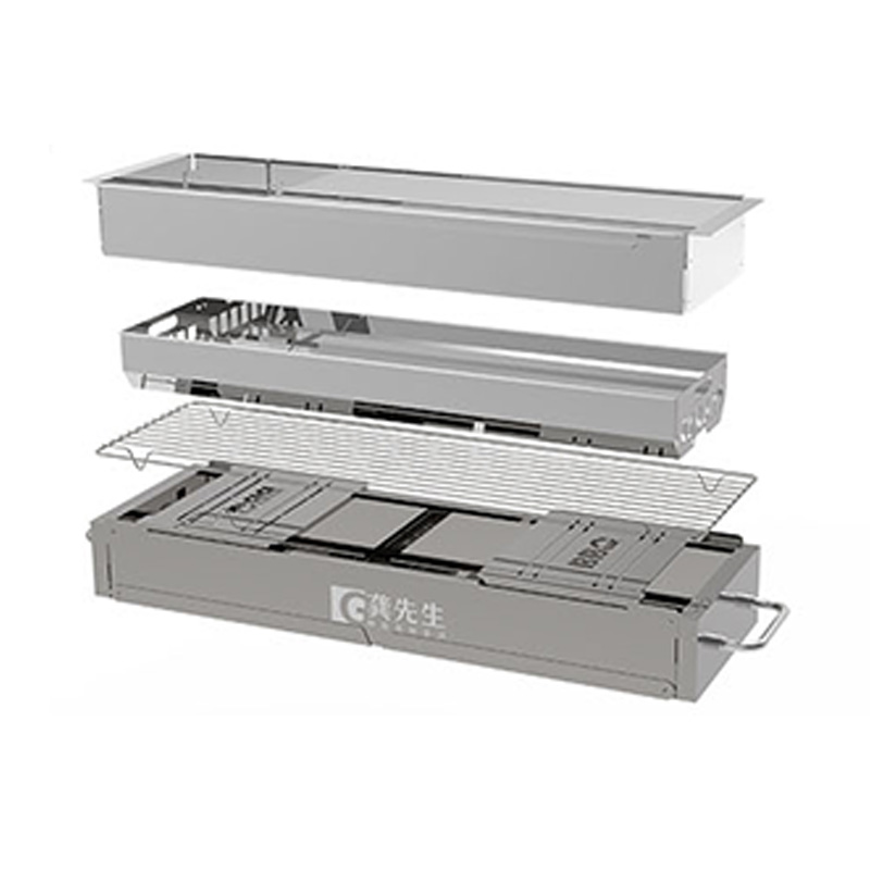 Kültéri piknik nagy 304 rozsdamentes acél grill grill