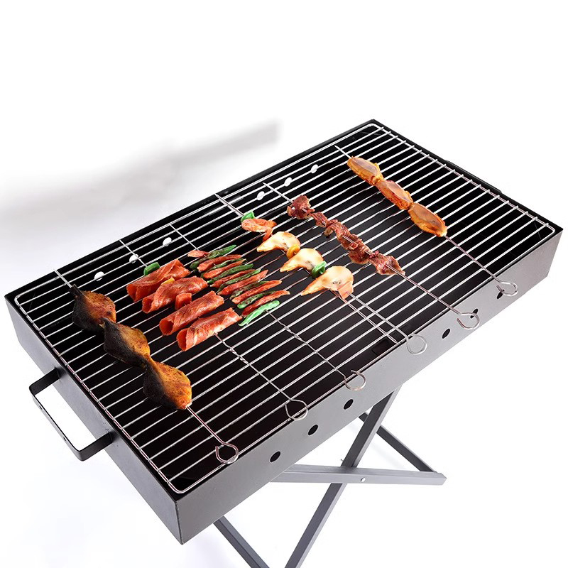 Rozsdamentes acél összecsukható hordozható X alakú grill grill